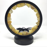 Fluorite Round Ring Table Lamp - Black Finish