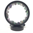 Fluorite Round Ring Table Lamp - Black Finish