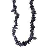 Blue Goldstone Chip Necklace 32"