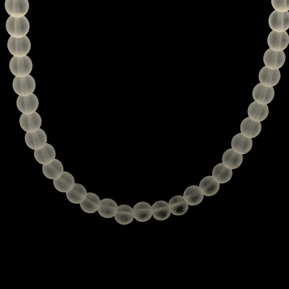 18" Matte 6mm Rounds Beaded Necklace