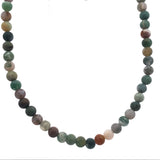 18" Matte 6mm Rounds Beaded Necklace