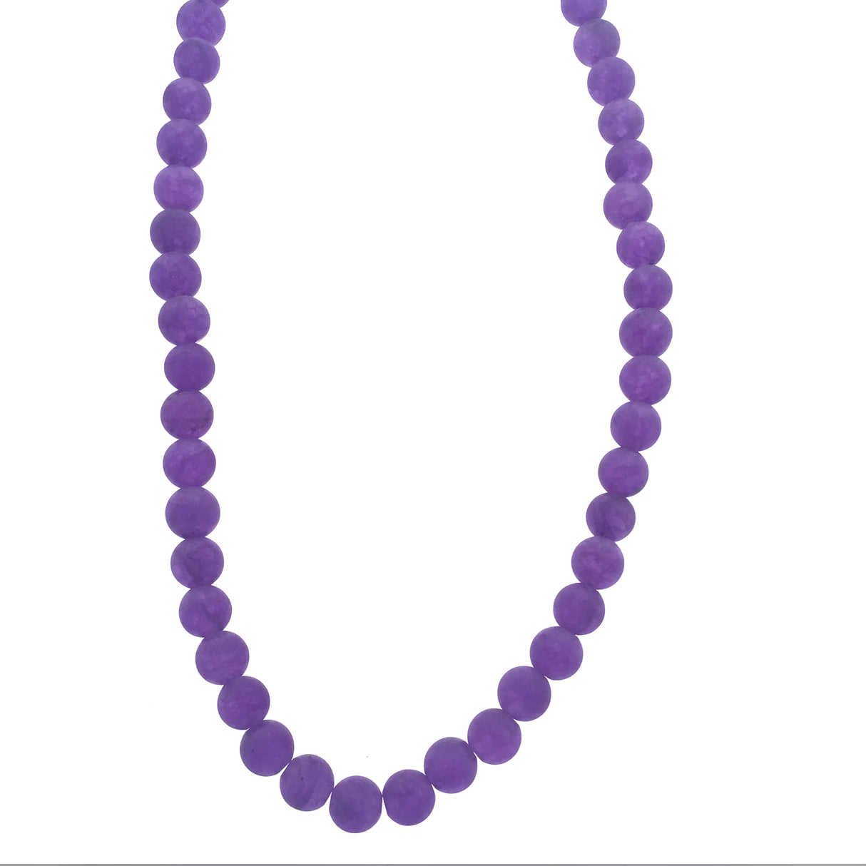 18" Matte 6mm Rounds Beaded Necklace