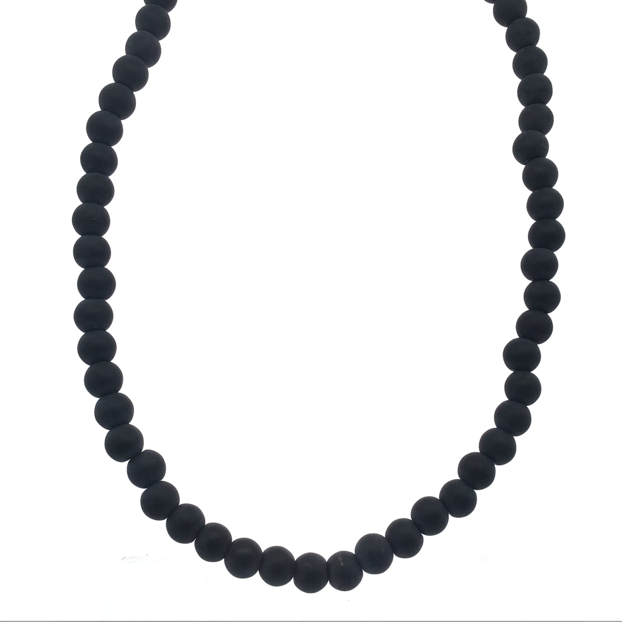 18" Matte 6mm Rounds Beaded Necklace