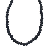 18" Matte 6mm Rounds Beaded Necklace