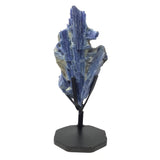 A-Quality Gem Blue Soft Kyanite Cluster on Fitted Metal Stand