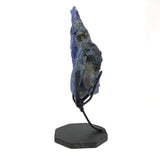 A-Quality Gem Blue Soft Kyanite Cluster on Fitted Metal Stand