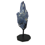 A-Quality Gem Blue Pinnacle Kyanite Cluster On Fitted Metal Stand