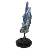 Grappe de Kyanite bleue en spirale « Gemme de qualité A » sur support métallique ajusté