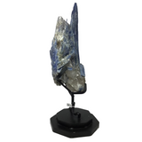 Grappe de Kyanite bleue en spirale « Gemme de qualité A » sur support métallique ajusté