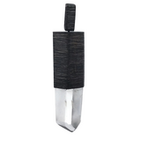 Phantom Quartz Pendant Crystal Bezel Set in Oxidized 925 Sterling Silver Lantern, Bail Column with Rectangular - Hercules sm.