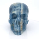 Blue Calcite Skull Carving Small with Linear Banding