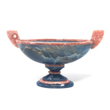Blue Calcite Vessel with Rhodochrosite Accents - Trophy Design