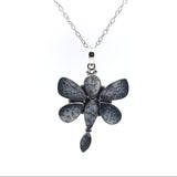 Dendritic Opal Dragonfly Necklace Unique Shape Cabochons - Pendant on 18" Link Chain