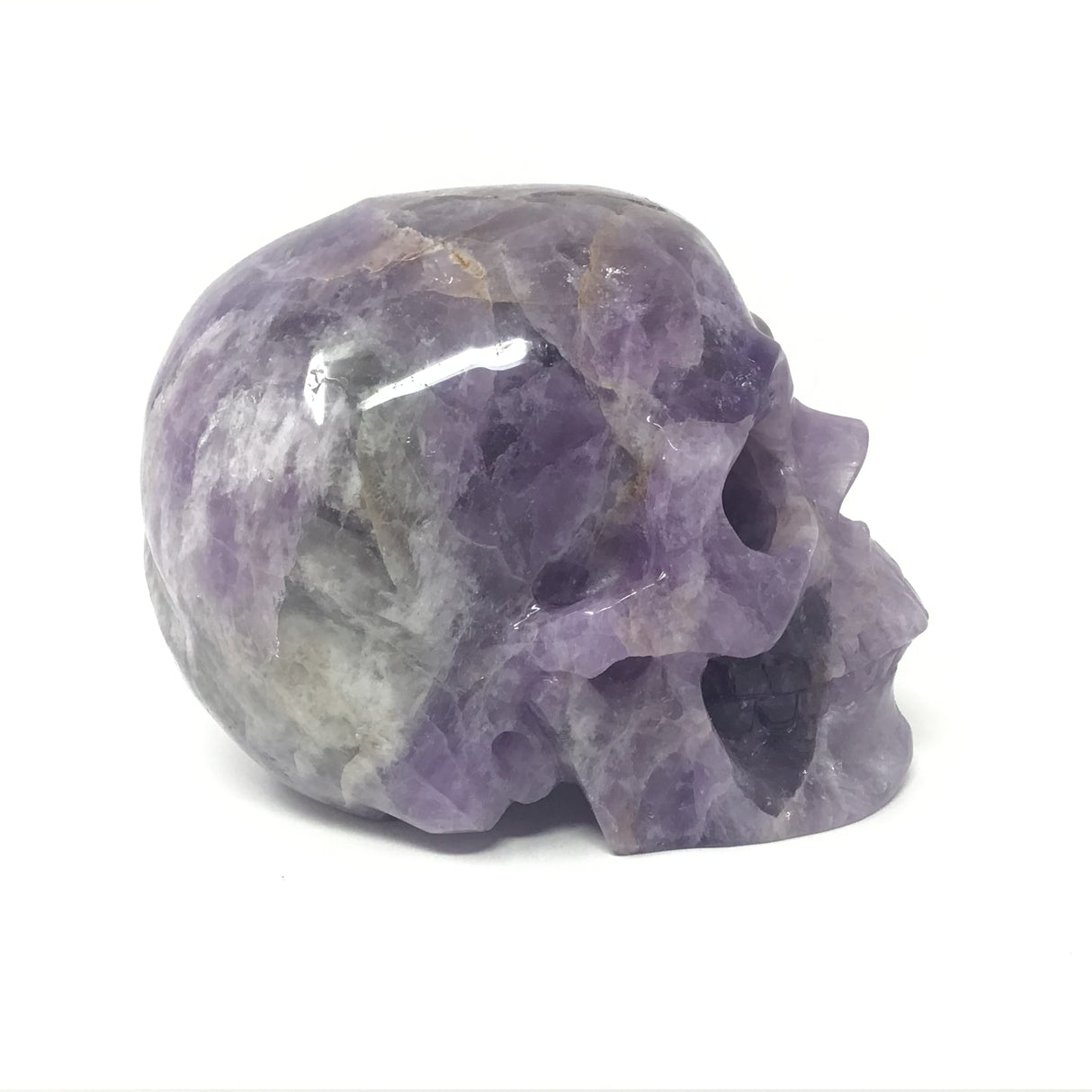 Dream Amethyst Skull Carving - 6"