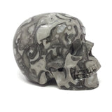 Picasso Jasper Skull Carving - 4.5"