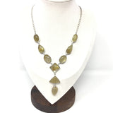A+ Golden Rutile Cabochon Necklace - Various Shapes in Y Design on 21" Link Chain