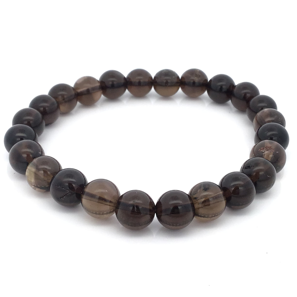 Smoky Quartz Beaded Bracelet 8mm - 8.5mm Rounds