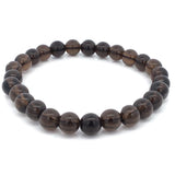 Smoky Quartz Beaded Bracelet 8mm - 8.5mm Rounds
