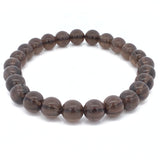 Smoky Quartz Beaded Bracelet 8mm - 8.5mm Rounds