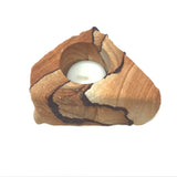Desert Sandstone Freeform Tealight Candle Holder with Clay Layers - Small