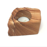 Desert Sandstone Freeform Tealight Candle Holder with Clay Layers - Small