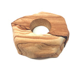 Desert Sandstone Freeform Tealight Candle Holder with Clay Layers - Medium