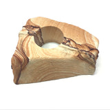 Desert Sandstone Freeform Tealight Candle Holder with Clay Layers - Medium