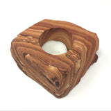 Desert Sandstone Freeform Tealight Candle Holder with Clay Layers - Small Medium