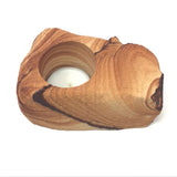 Desert Sandstone Freeform Tealight Candle Holder with Clay Layers - Small Medium