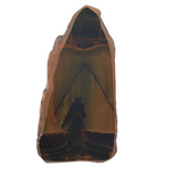 A+ Quality Tigers Eye & Tiger Iron Mountain Scene Slice - Mini