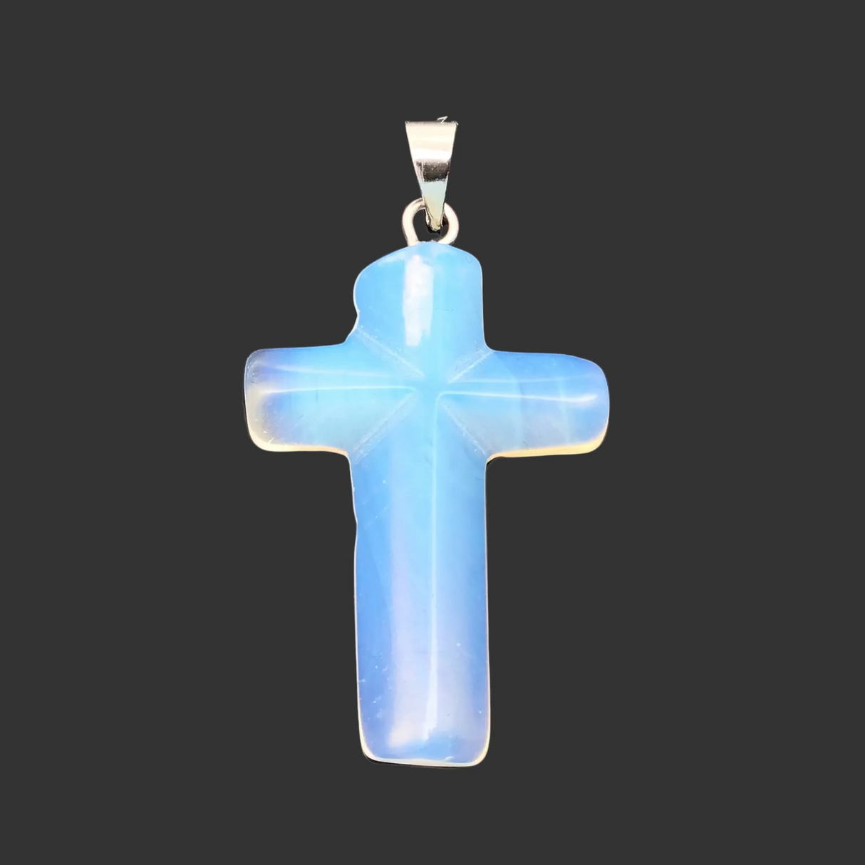 Pendentif Croix Opale