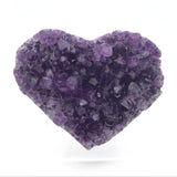 Amethyst Crystal Heart on Lucite Easel - (2-3")