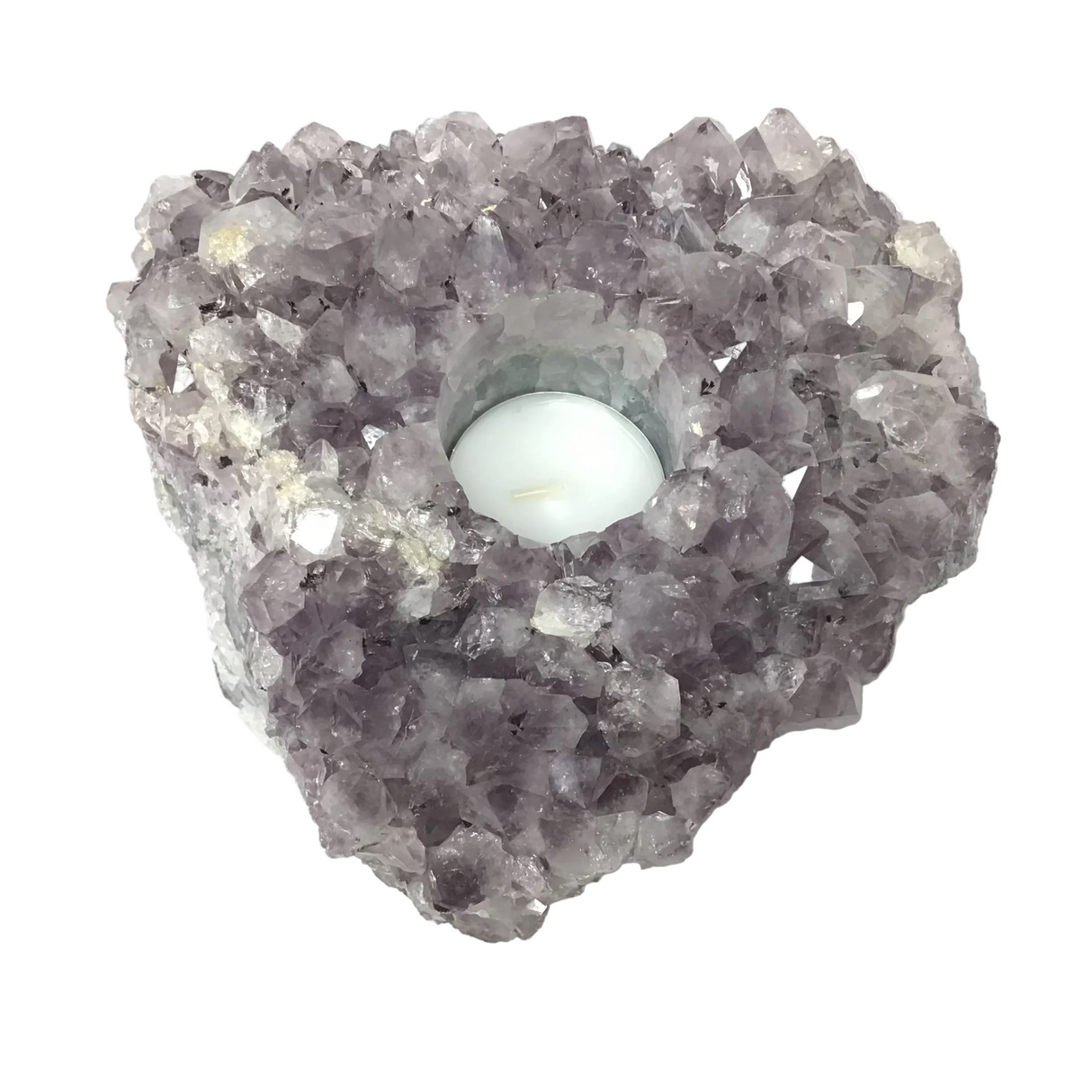 Rose De France Amethyst Tealight Candle Holder - Large