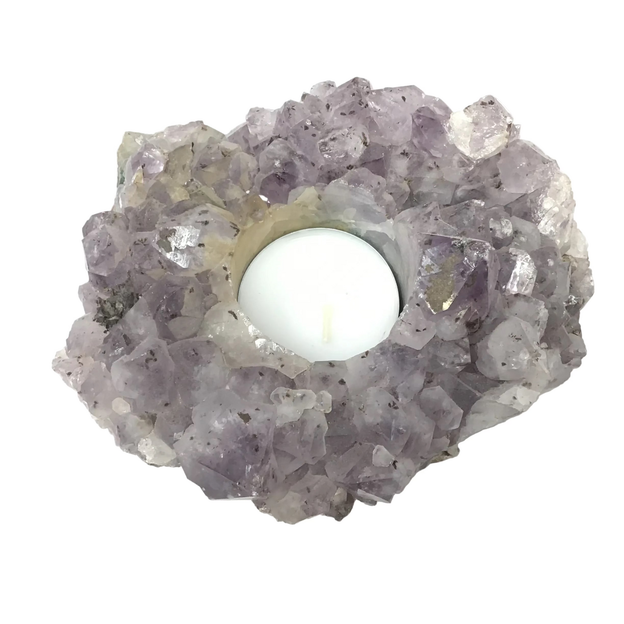 Rose De France Amethyst Tealight Candle Holder - Small