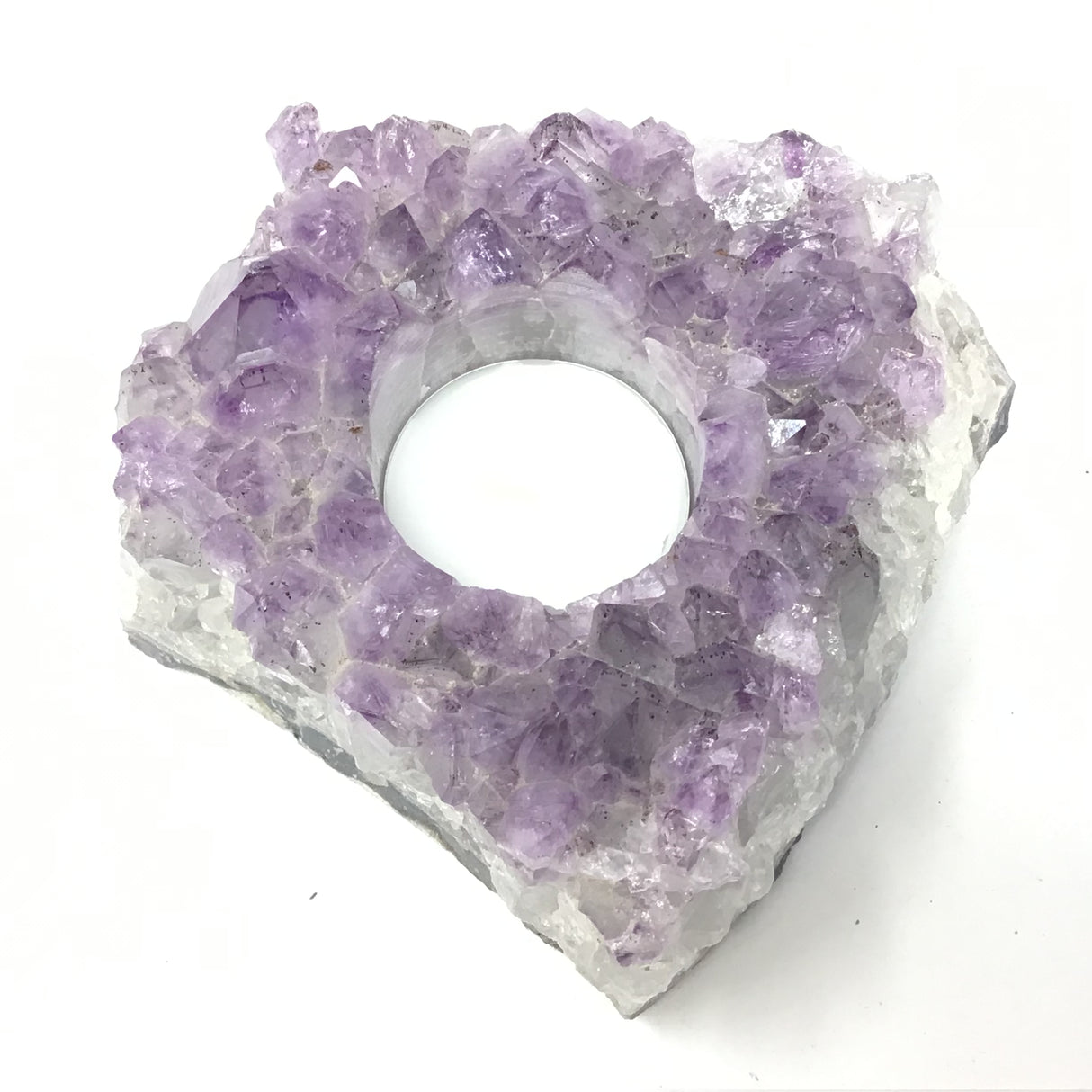 Rose De France Amethyst Tealight Candle Holder - Small