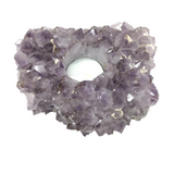Rose De France Amethyst Tealight Candle Holder - Large Crystals