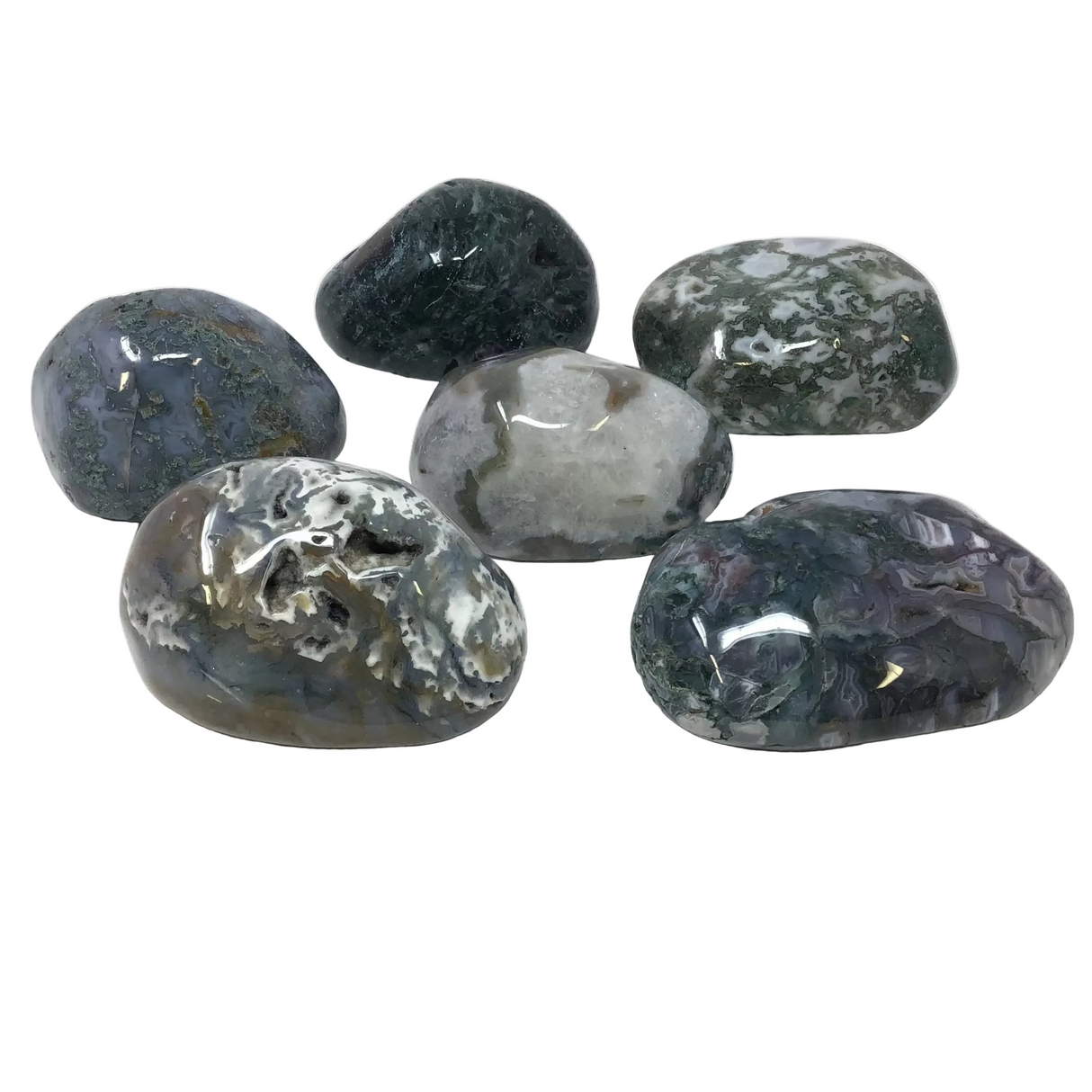 Moss Agate Therapy Stone