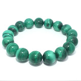 Genuine A+ Malachite Beaded Bracelet - 12mm Rounds