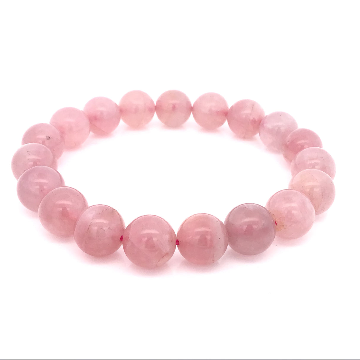 Rose Quartz Beaded Bracelet - 10 mm Round
