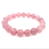Rose Quartz Beaded Bracelet - 10 mm Round
