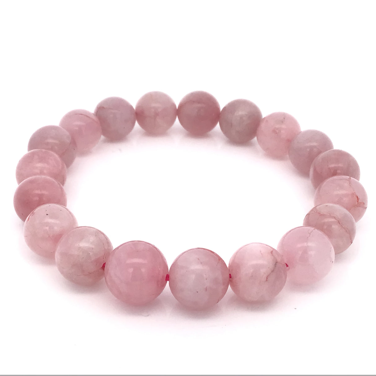 Rose Quartz Beaded Bracelet - 10 mm Round