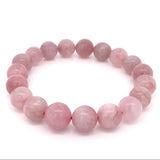 Rose Quartz Beaded Bracelet - 10 mm Round