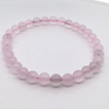 Pink Calcite Beaded Bracelet - 6mm Round