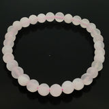 Pink Calcite Beaded Bracelet - 6mm Round