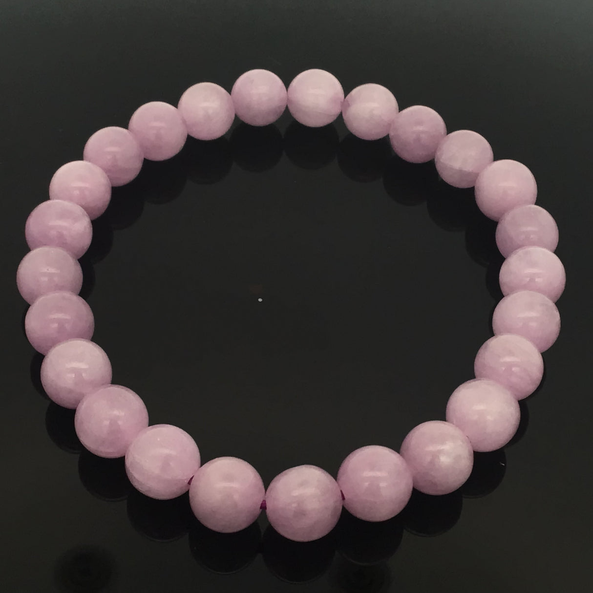 A+ Color Kunzite Beaded Bracelet - 7mm - 7.5mm Rounds