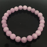 A+ Color Kunzite Beaded Bracelet - 7mm - 7.5mm Rounds