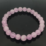 A+ Color Kunzite Beaded Bracelet - 7mm - 7.5mm Rounds