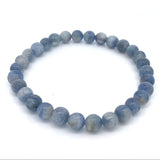 A+ Clarity Kyanite Beaded Bracelet - 6.5 mm Rounds - Large