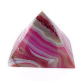 Dye Agate & Quartz Pyramid Carving