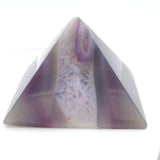 Dye Agate & Quartz Pyramid Carving